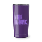 Purple Go time 18 oz Reycled Stainless Steel Tumbler with silk screened logo