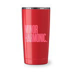 Red Go time 18 oz Reycled Stainless Steel Tumbler with silk screened logo