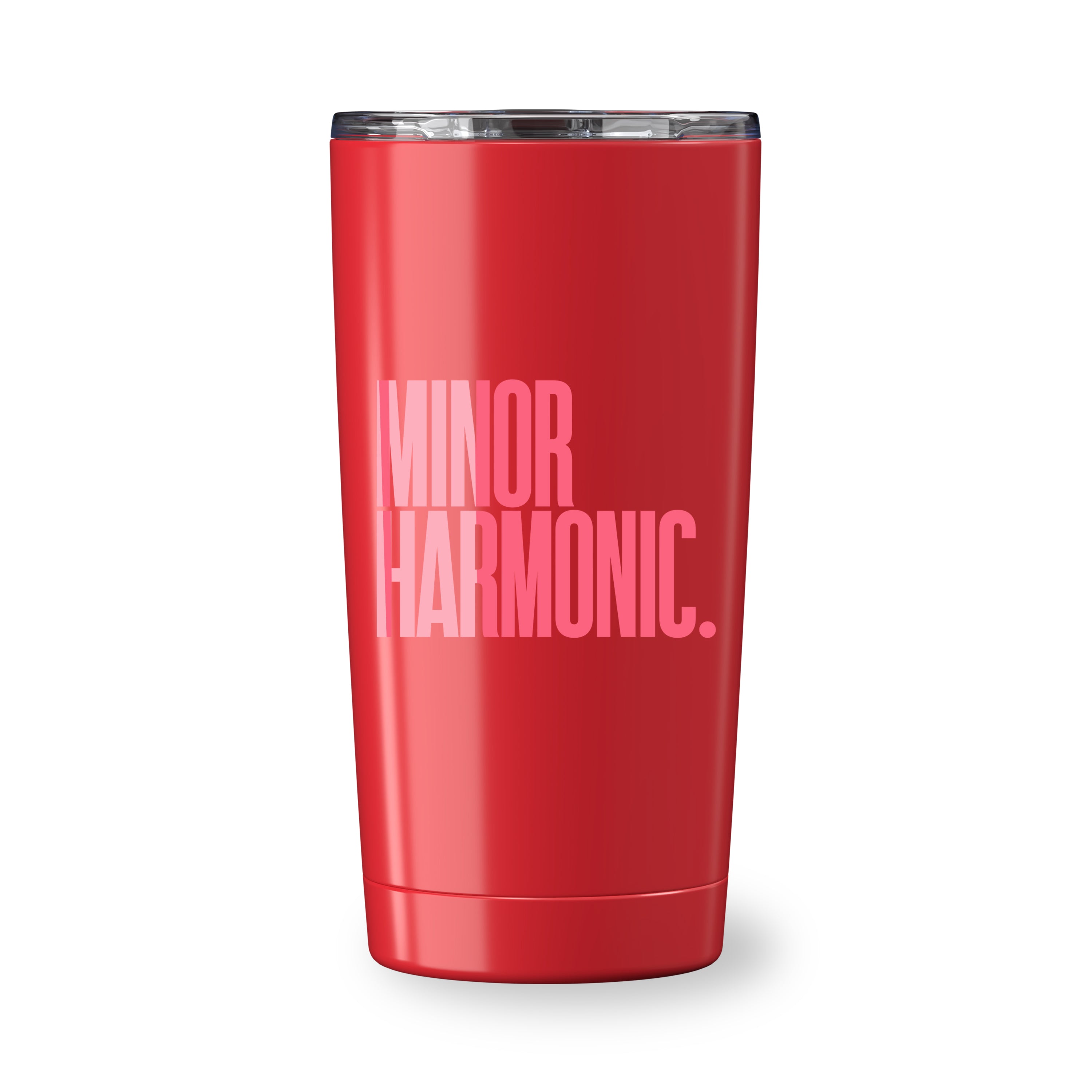 Red Go time 18 oz Reycled Stainless Steel Tumbler with silk screened logo