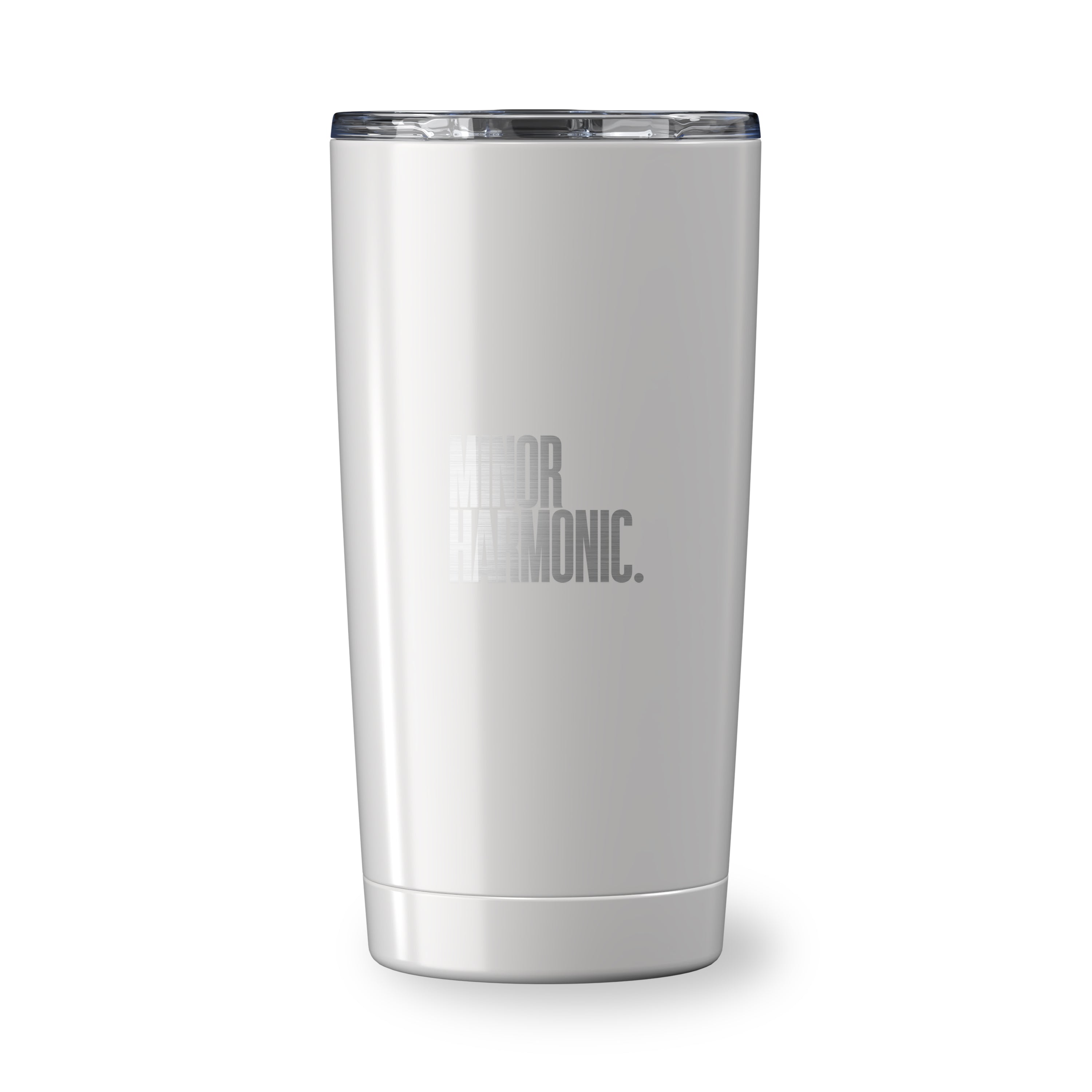 White Go time 18 oz Reycled Stainless Steel Tumbler with laser engraved logo