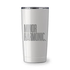 White Go time 18 oz Reycled Stainless Steel Tumbler with silk screened logo
