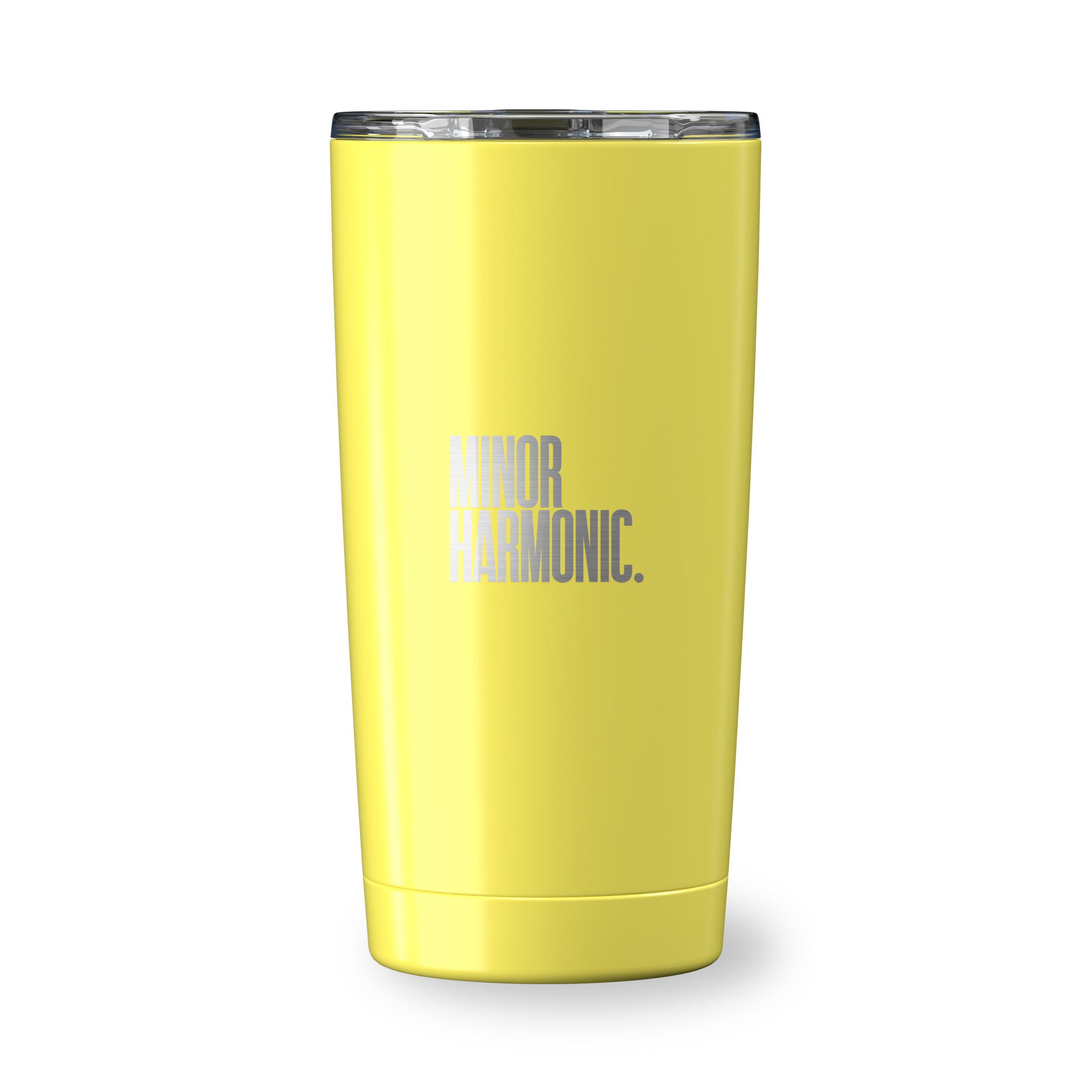 Yellow Go time 18 oz Reycled Stainless Steel Tumbler with laser engraved logo