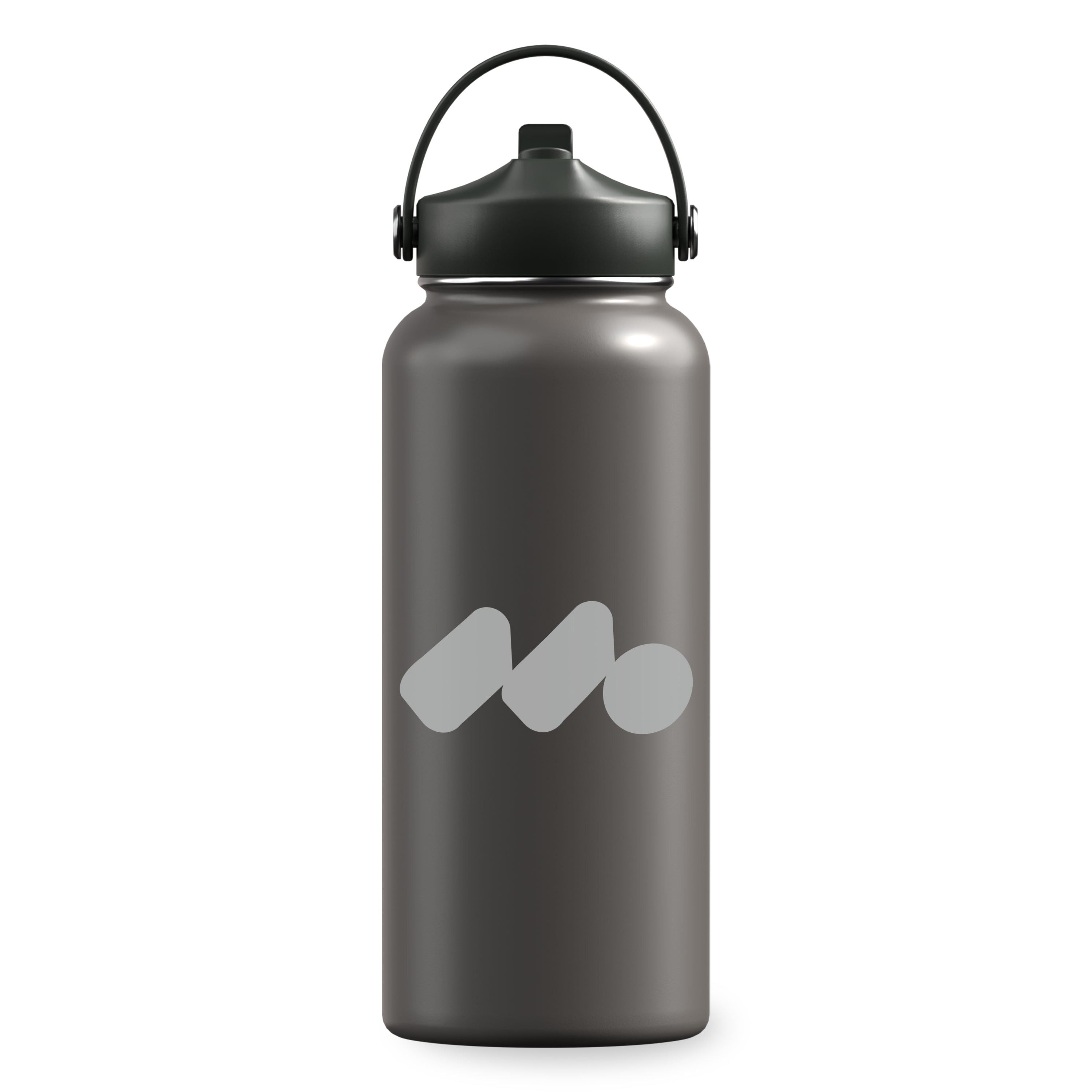 Black Winner's Circle 32oz Recycled Stainless Steel Bottle With Cap Kit with a 1 color logo