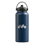 Navy Blue Winner's Circle 32oz Recycled Stainless Steel Bottle With Cap Kit with a laser engraved logo