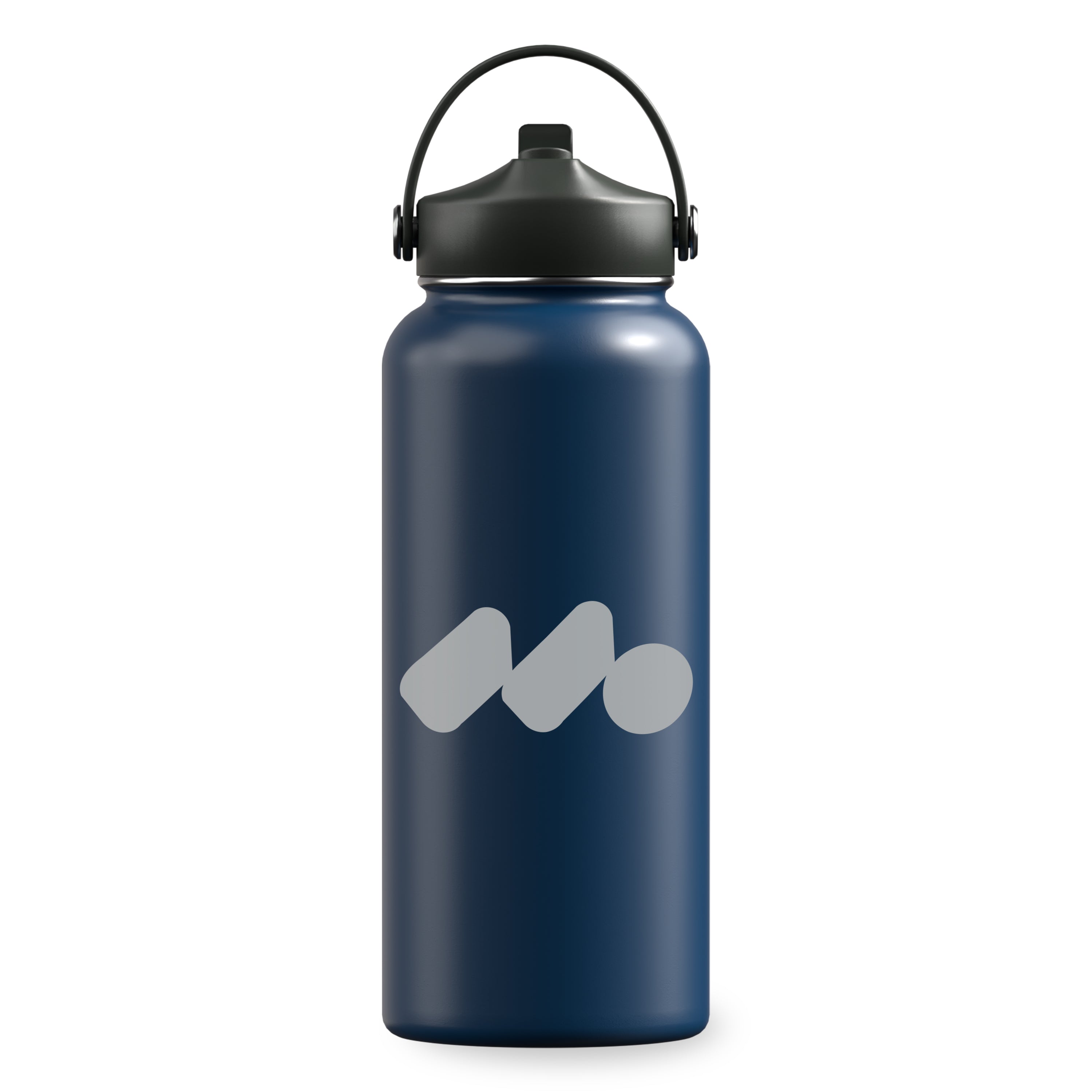 Navy Blue Winner's Circle 32oz Recycled Stainless Steel Bottle With Cap Kit with a 1 color logo