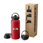 Red Winner's Circle 32oz Recycled Stainless Steel Bottle With Cap Kit