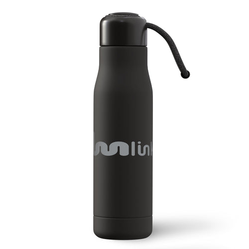 Black Born Ready 16.9 oz Recycled Stainless Steel Bottle with a custom logo