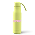 Yellow Born Ready 16.9 oz Recycled Stainless Steel Bottle with a custom logo