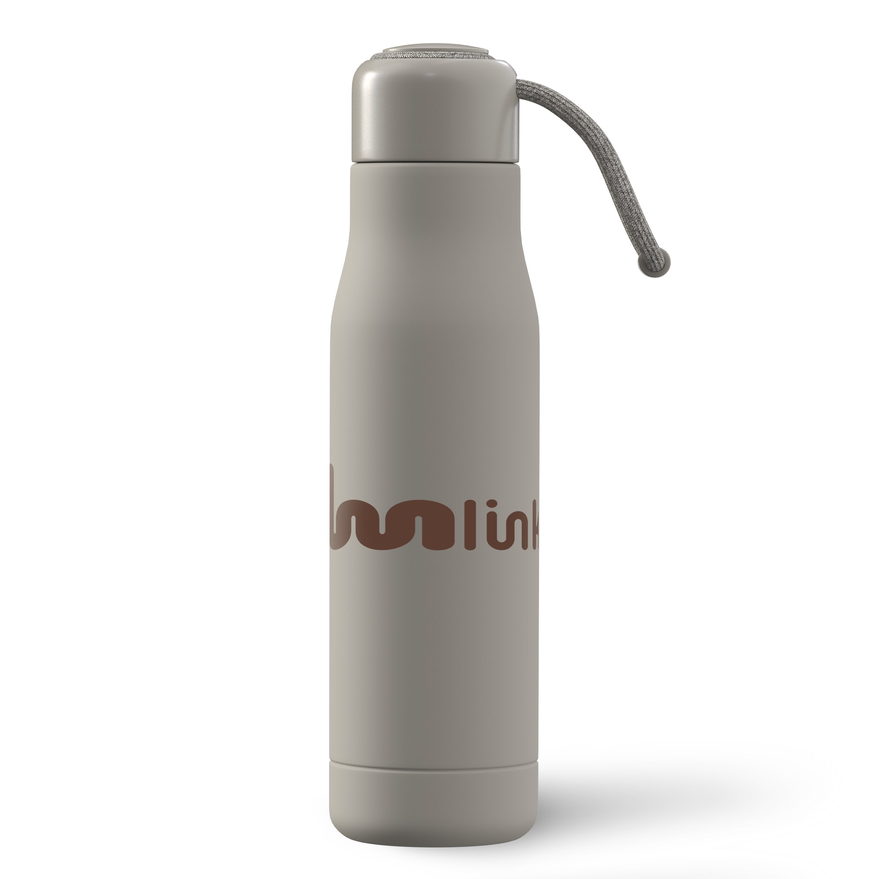 Taupe Born Ready 16.9 oz Recycled Stainless Steel Bottle with a custom logo