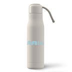 White Born Ready 16.9 oz Recycled Stainless Steel Bottle with a custom logo