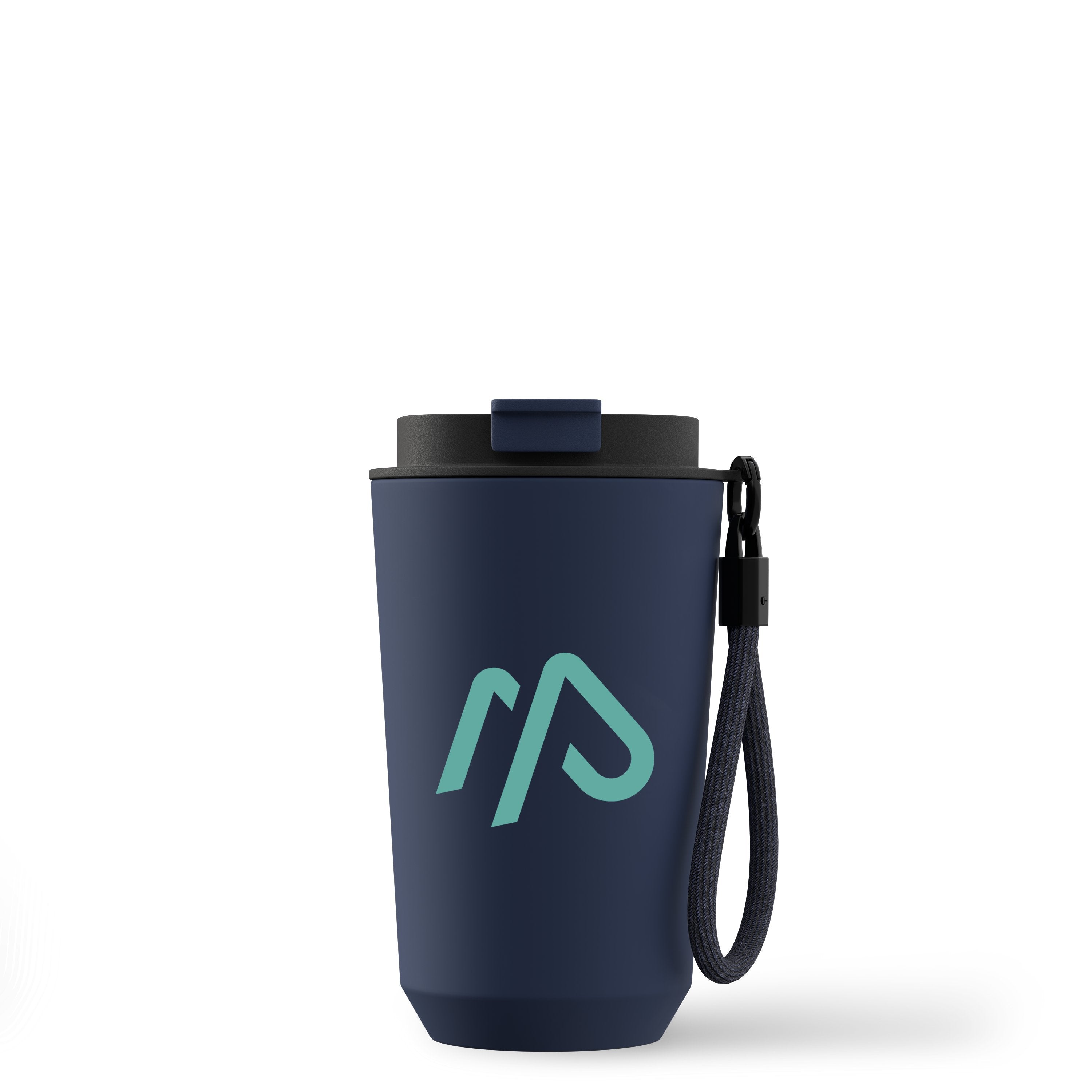 Navy Real Deal 12oz Recycled Stainless Steel Tumbler with a custom logo