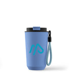 Powder blue Real Deal 12oz Recycled Stainless Steel Tumbler with a custom logo
