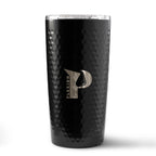 Black Up to Par 16.9oz Recycled Stainless Steel Tumbler with a laser engraved logo