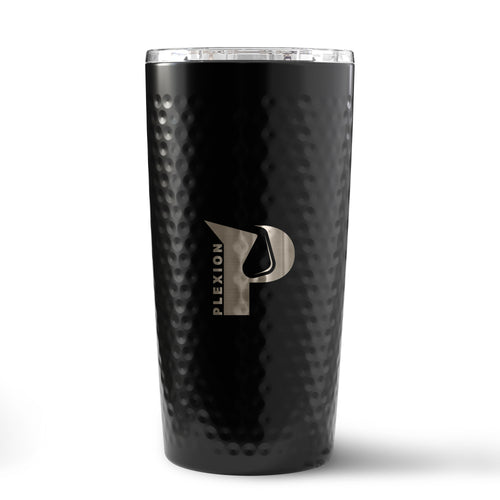 Black Up to Par 16.9oz Recycled Stainless Steel Tumbler with a laser engraved logo