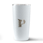 White Up to Par 16.9oz Recycled Stainless Steel Tumbler with a laser engraved logo