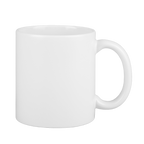 Full Color 11 Oz White Matte Ceramic Mug shown blank 