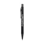 Black Phase Recycled Aluminum Ballpoint Pen with a laser engraved logo