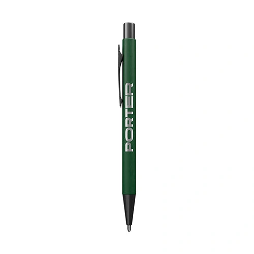 Green Phase Recycled Aluminum Ballpoint Pen with a laser engraved logo
