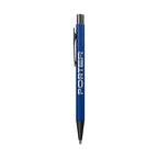Navy Phase Recycled Aluminum Ballpoint Pen with a laser engraved logo