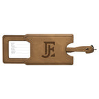 Cognac Old Money Peekaboo Luggage Tag Opened