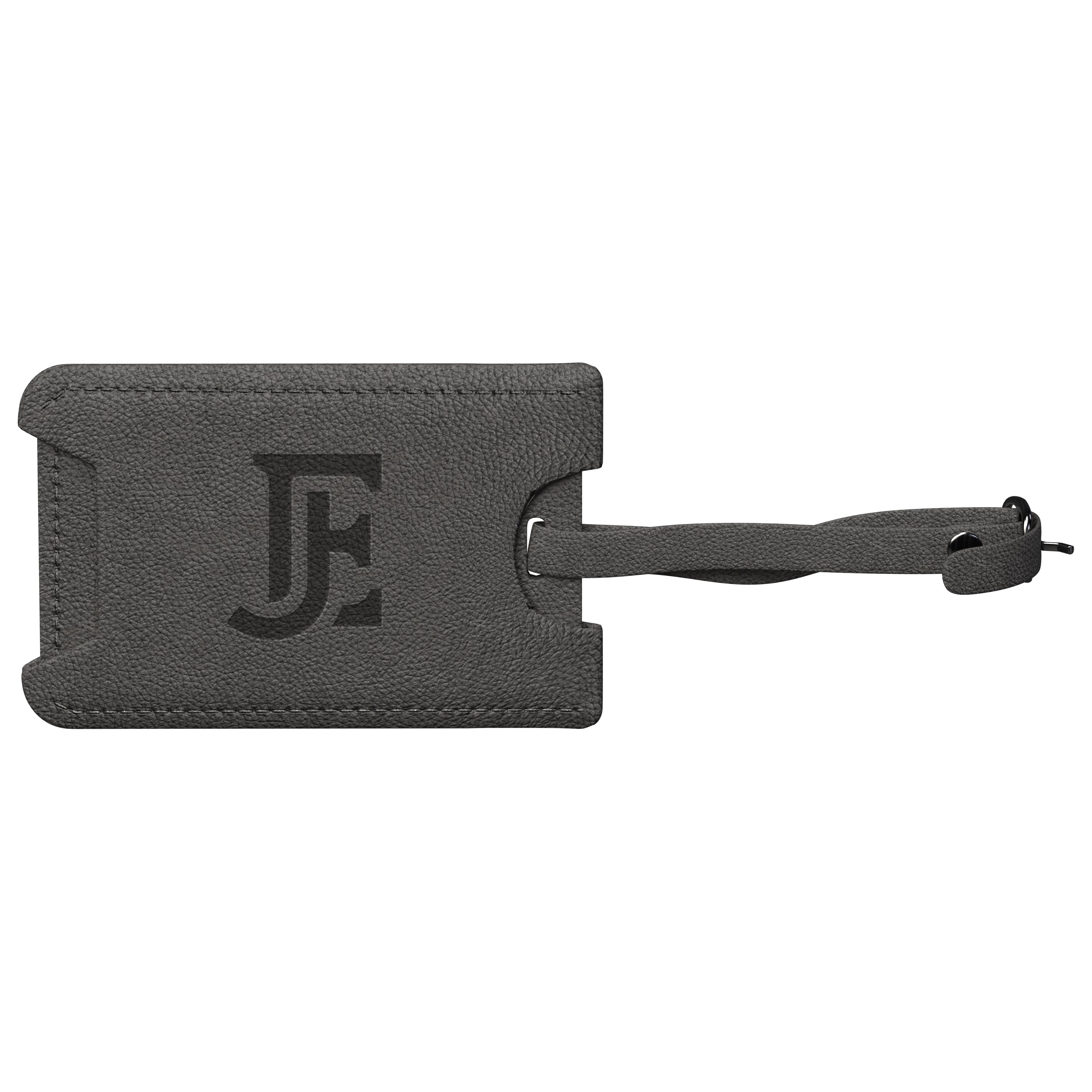 Gray Old Money Peekaboo Luggage Tag