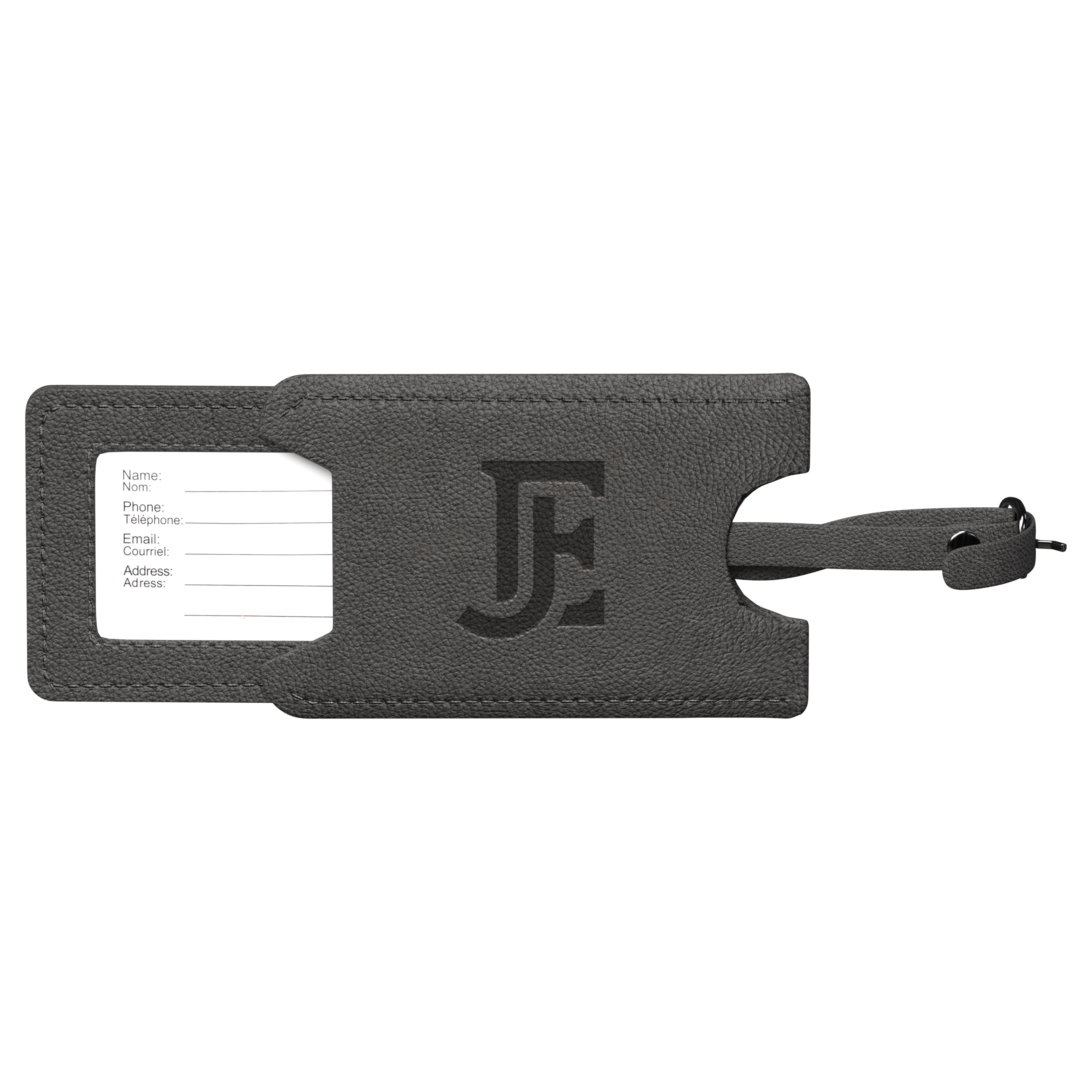 Gray Opened Old Money Peekaboo Luggage Tag