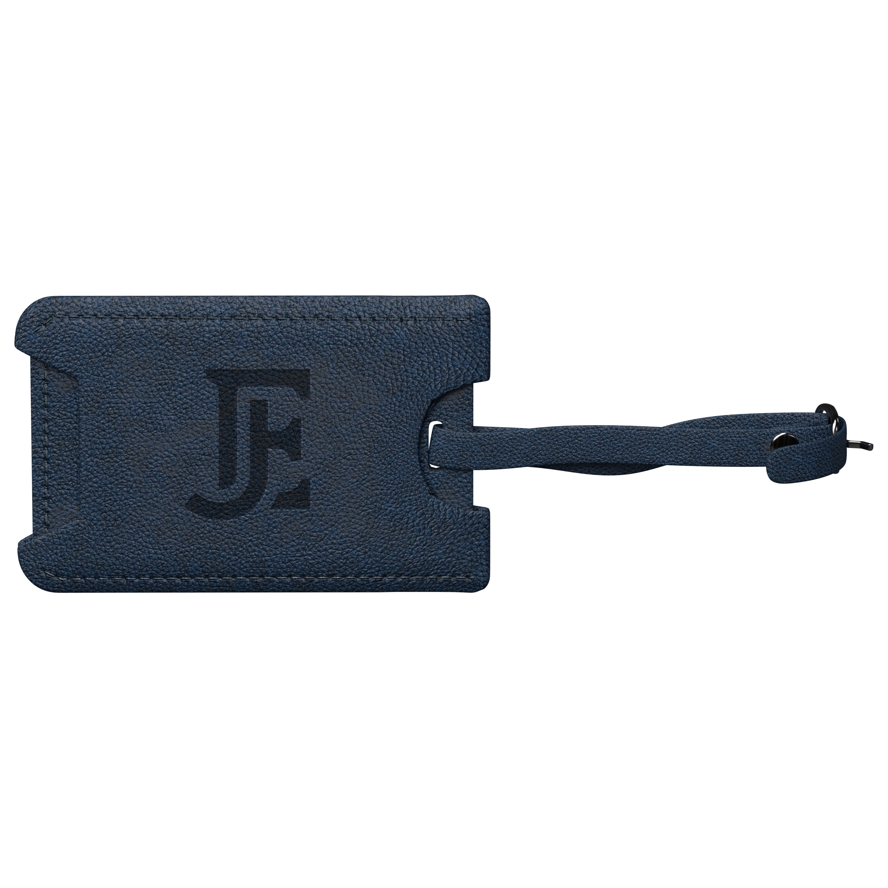 Navy Old Money Peekaboo Luggage Tag