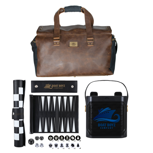 Game Night Kit with custom logos on all of the items