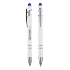 Blue Gardena WVC Stylus Pen shown with a custom logo