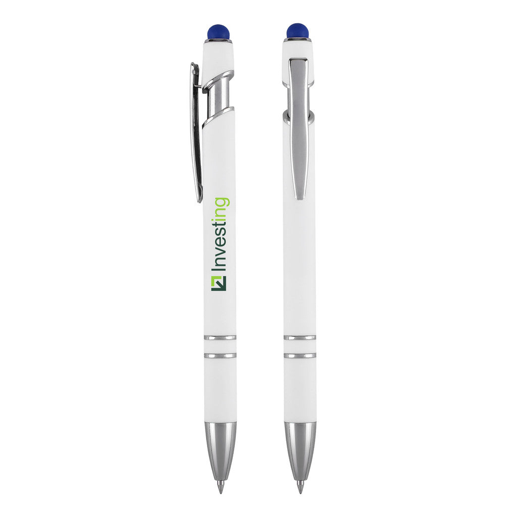 Blue Gardena WVC Stylus Pen shown with a custom logo