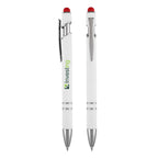 Red Gardena WVC Stylus Pen shown with a custom logo