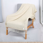 reGen rPET Woven Throw Blanket - Tan / Natural