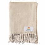 reGen rPET Woven Throw Blanket - Tan / Natural