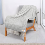 reGen rPET Woven Throw Blanket - Gray / Natural