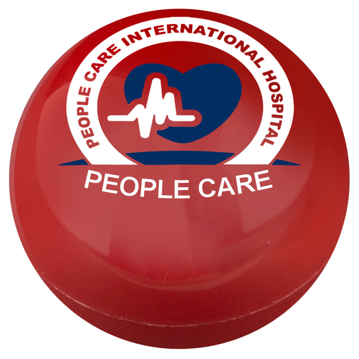 Red Vanilla Scented Lip Moisturizer Ball with a full color imprint