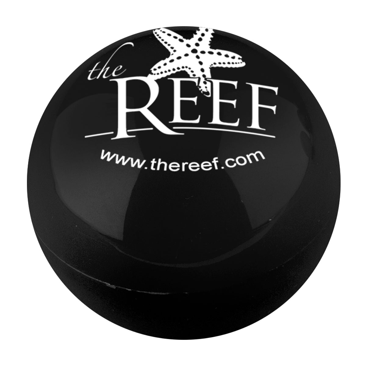 Black Vanilla Scented Lip Moisturizer Ball with a 1 color imprint