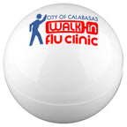 White Vanilla Scented Lip Moisturizer Ball with a full color imprint