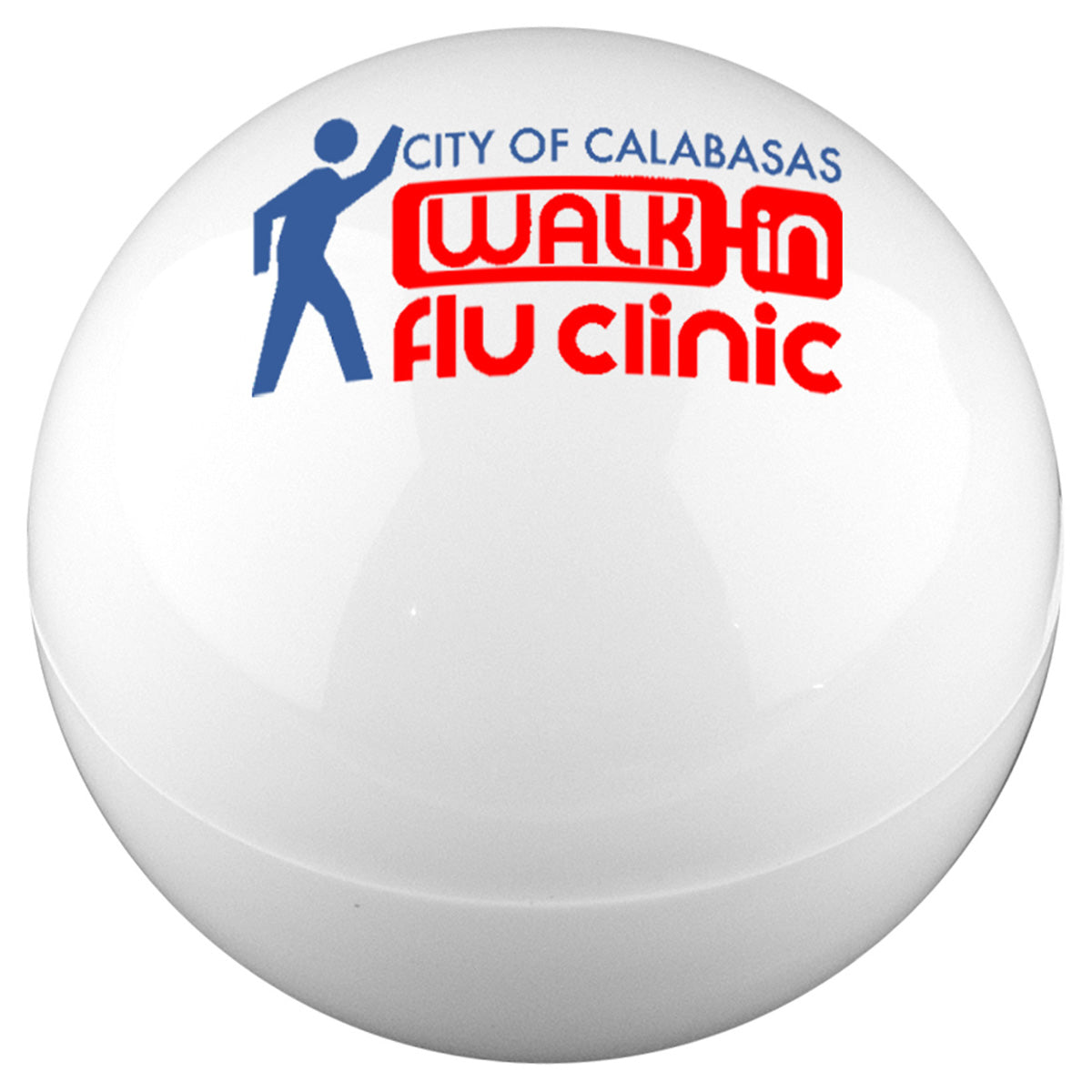 White Vanilla Scented Lip Moisturizer Ball with a full color imprint