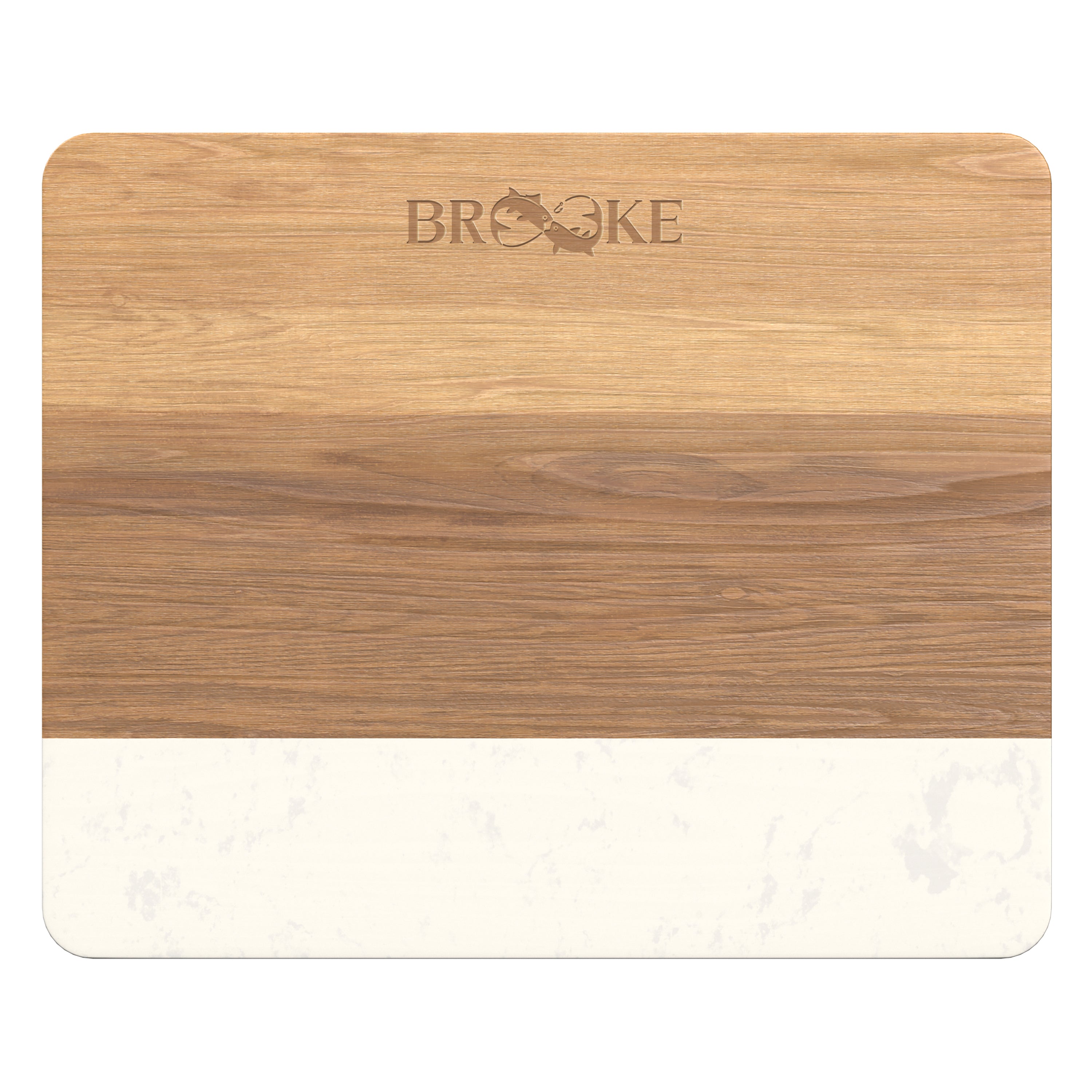 Brooke Acacia Wood and Faux Marble Cutting Board