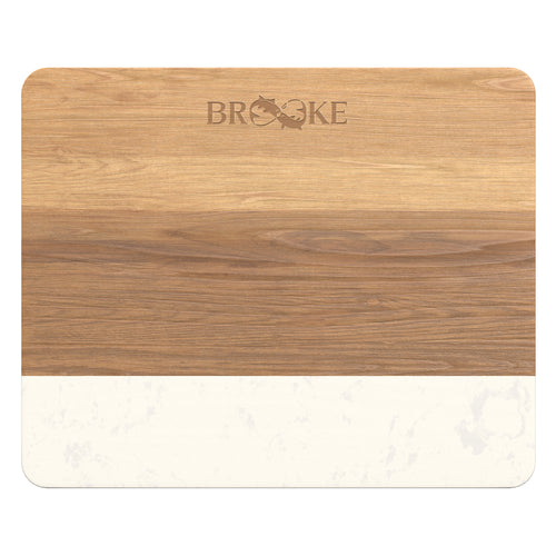 Brooke Acacia Wood and Faux Marble Cutting Board