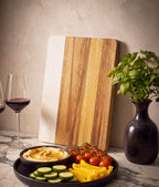 Brooke Acacia Wood and Faux Marble Cutting Board