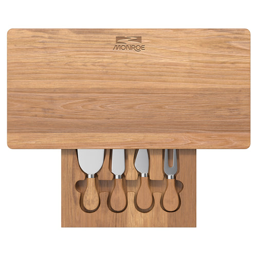 Monroe Cutting Board and Cheese Knife Set