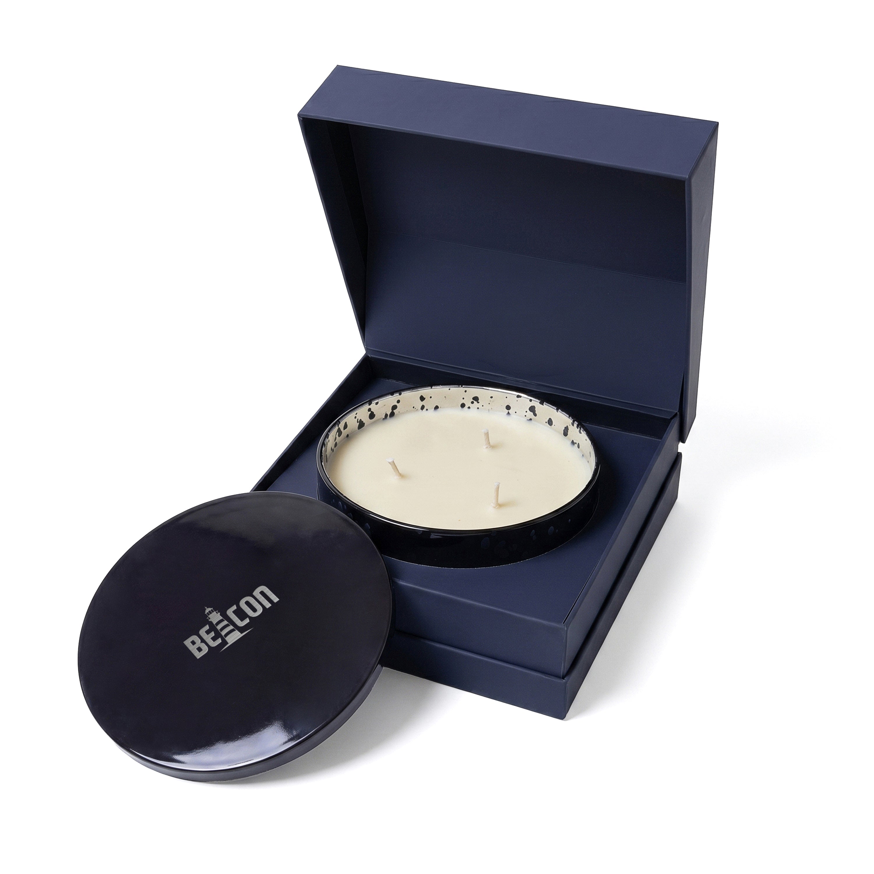 Beacon 20 oz Metallic Glass Candle with Tin Lid - Navy