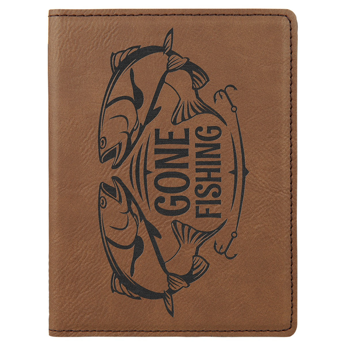 Dark Brown Leatherette Passport Holder