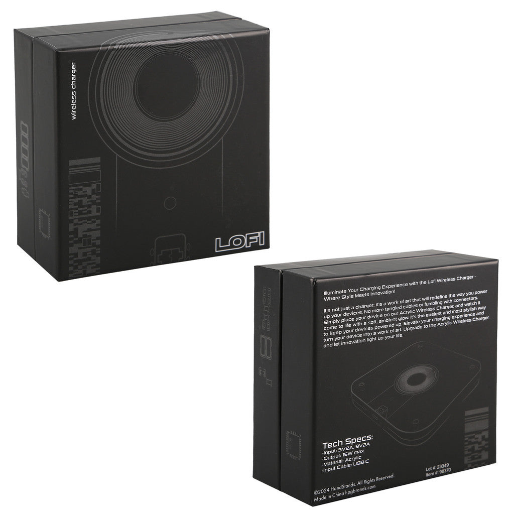 Black packaging box with LOFI branding on a white background