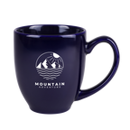 Navy 15 Oz. Ceramic Bistro Mug with a custom logo