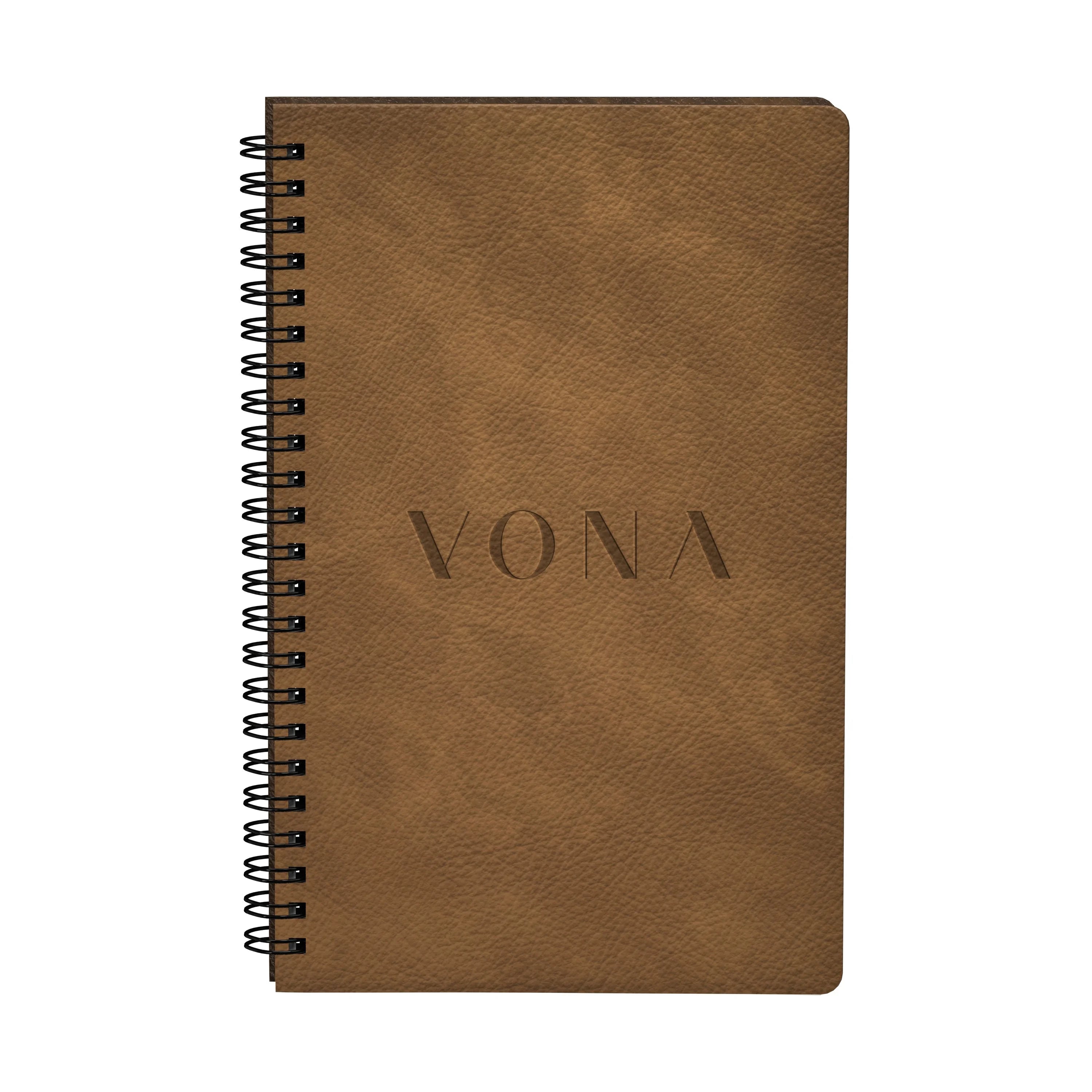 Cognac Old Money Soft Cover Spiral Journal