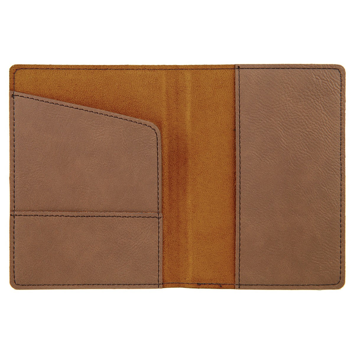 Dark Brown Leatherette Passport Holder
