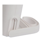 White plastic corner protector on a white background