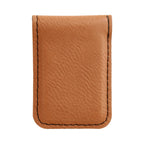 Brown leather wallet on a white background